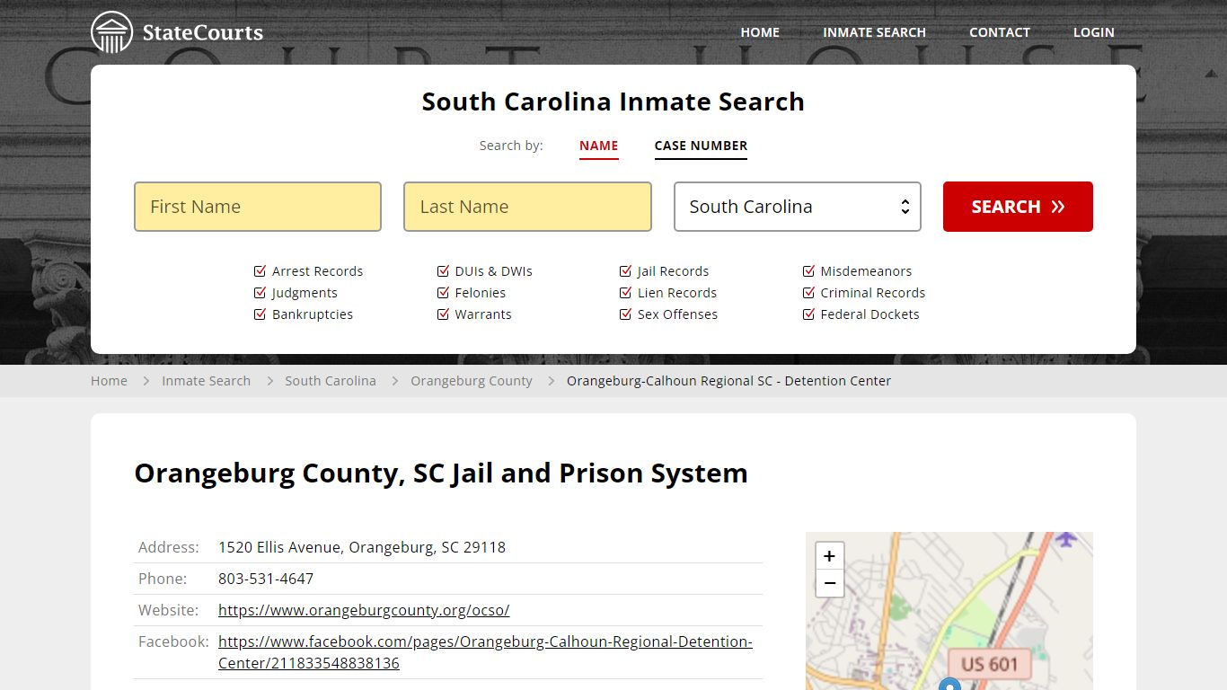 Orangeburg County, SC Jail and Prison System - State Courts